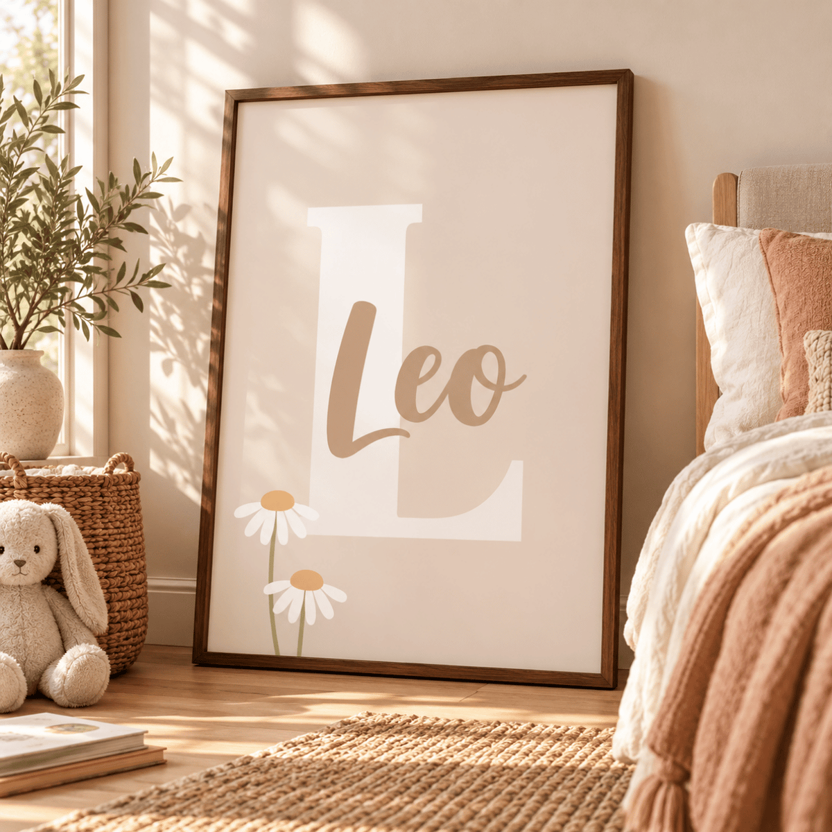 Personalised Daisy Name Canvas Print