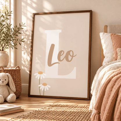 Personalised Daisy Name Canvas Print