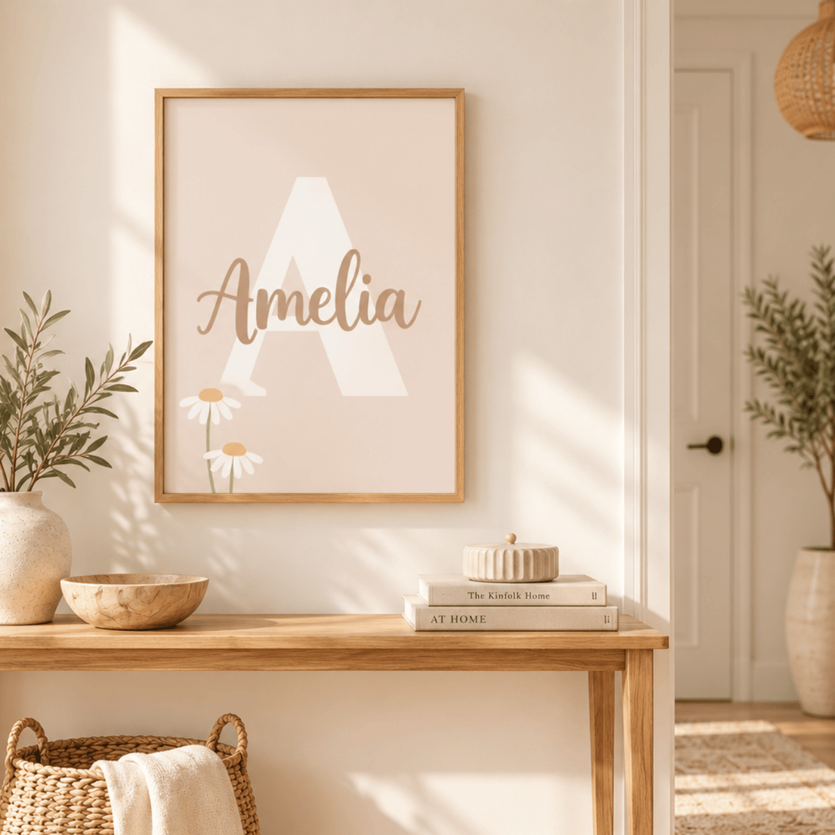 Personalised Daisy Name Canvas Print