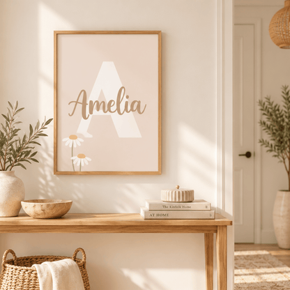 Personalised Daisy Name Canvas Print