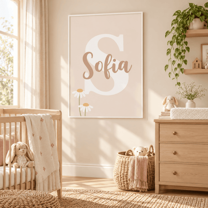 Personalised Daisy Name Canvas Print