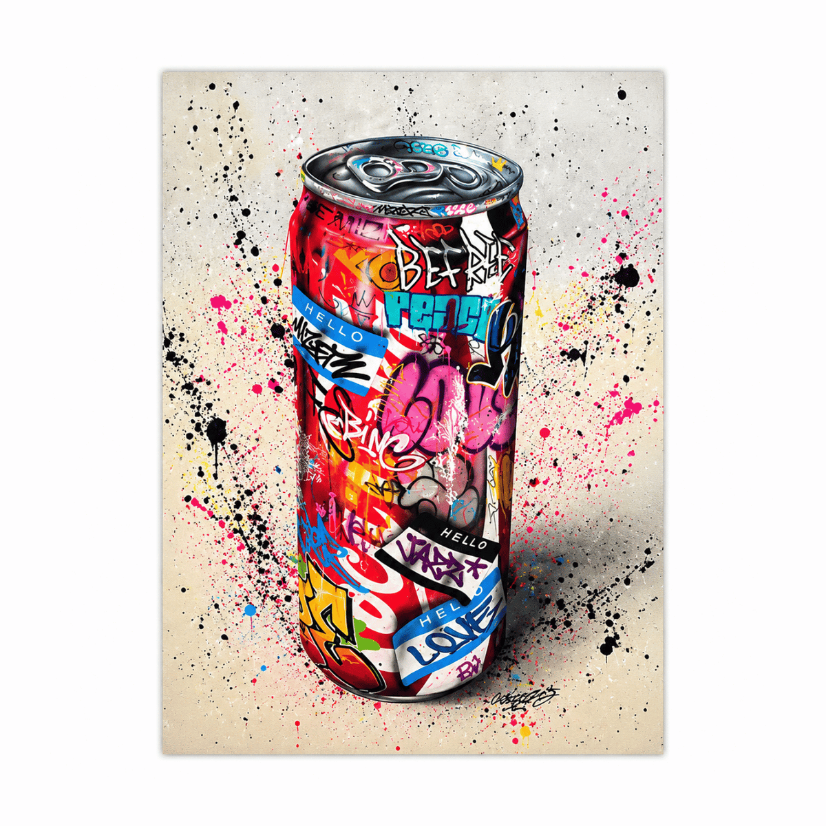 Graffiti Soda Can Canvas Print