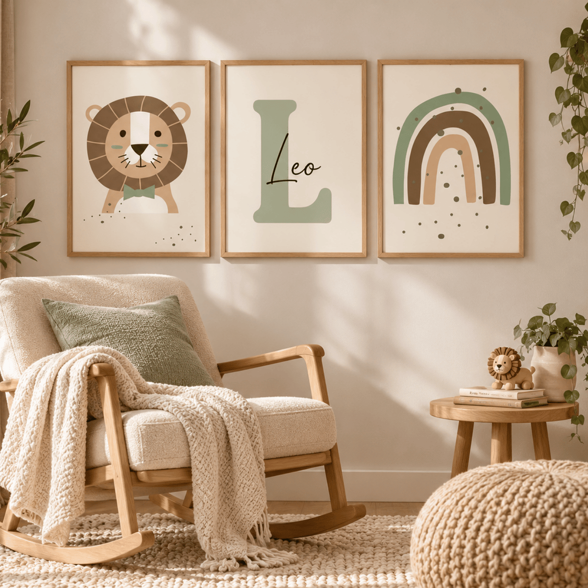 Dreamy Safari Personalised Trio Poster Pack