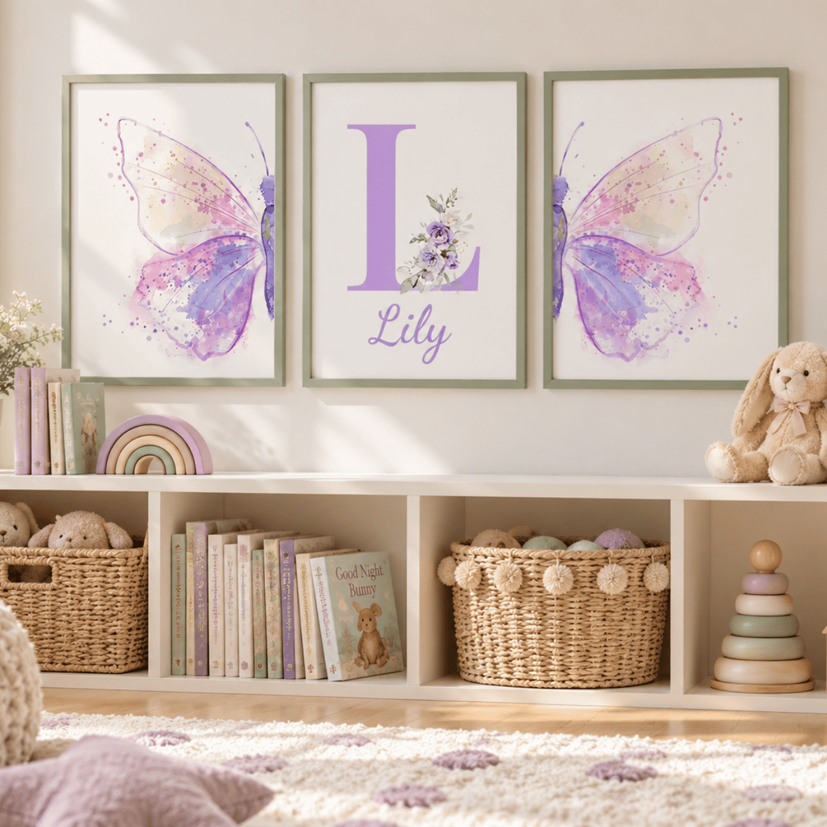Butterfly Wishes Personalised Trio Poster Pack