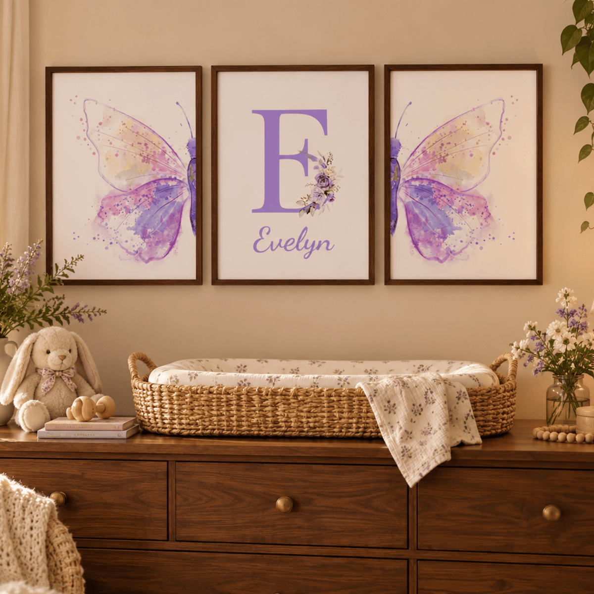 Butterfly Wishes Personalised Trio Poster Pack
