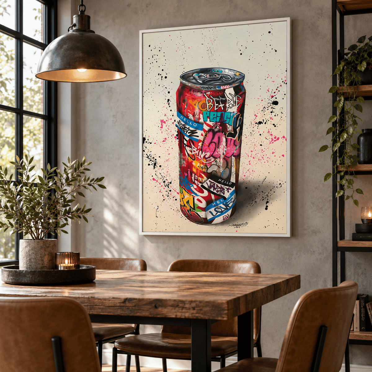 Graffiti Soda Can Canvas Print