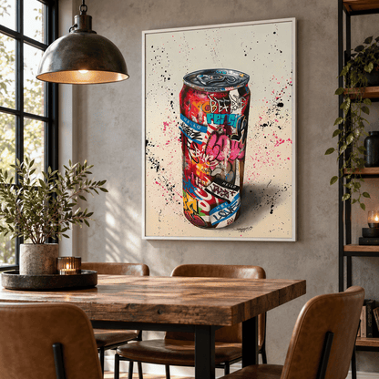Graffiti Soda Can Canvas Print