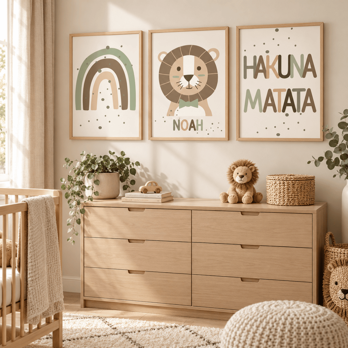 Safari Smiles Personalised Trio Poster Pack
