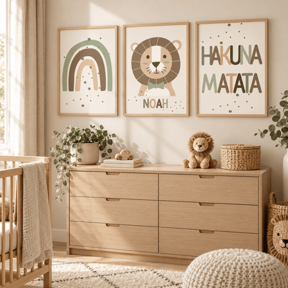 Safari Smiles Personalised Trio Poster Pack