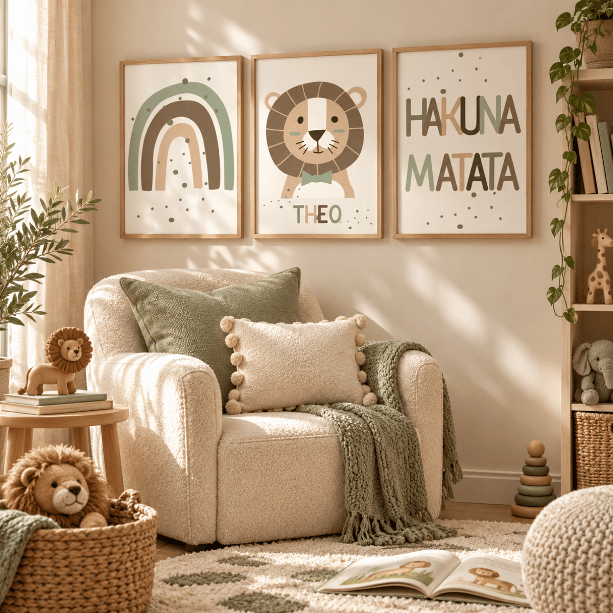 Safari Smiles Personalised Trio Poster Pack