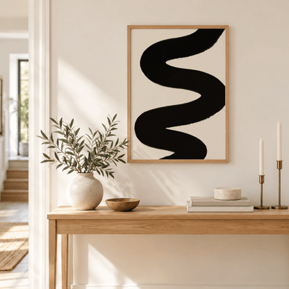 Midnight Flow Abstract Canvas Print