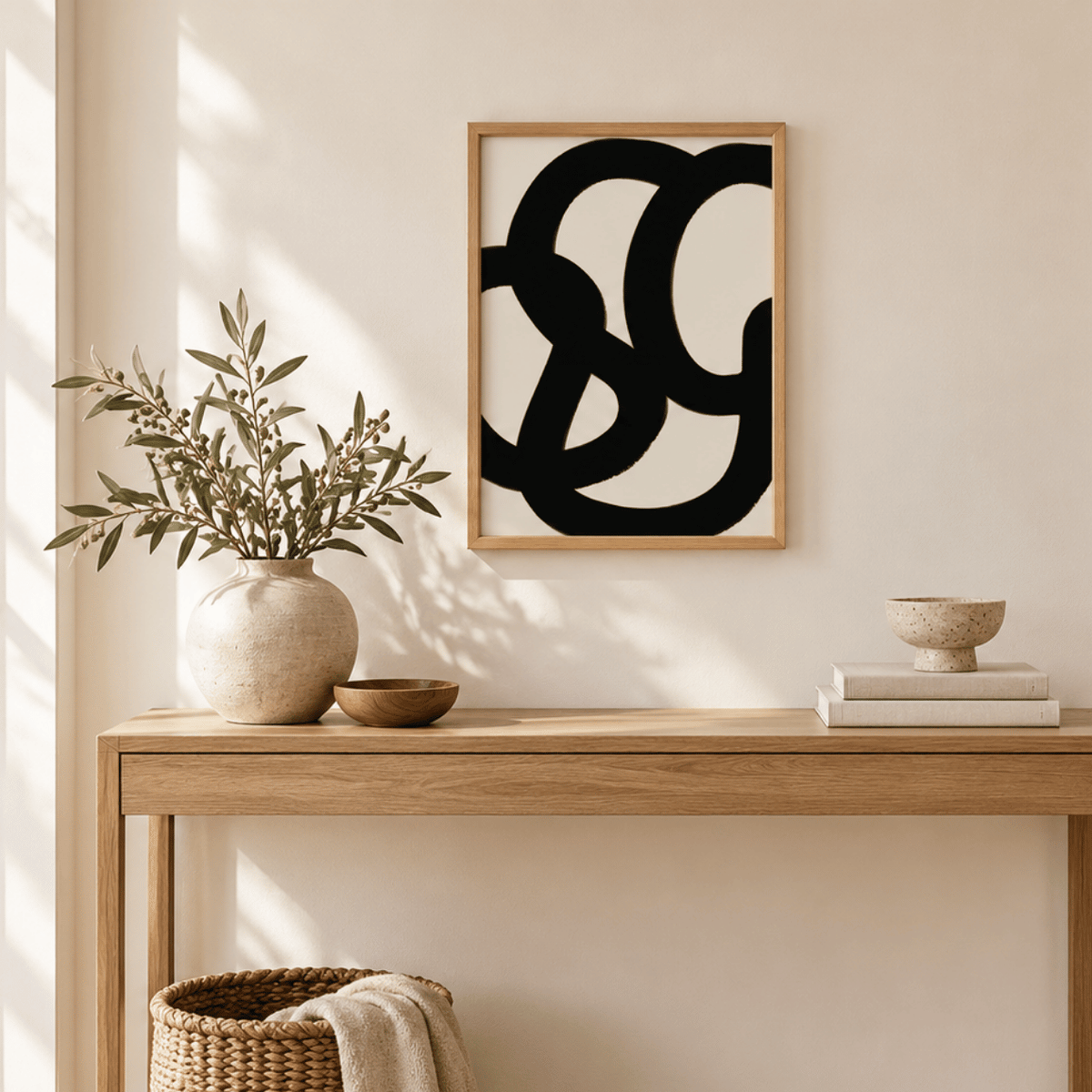 Interlocking Rhythm Abstract Canvas Print