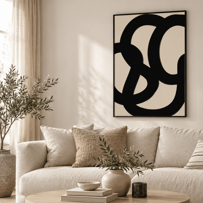 Interlocking Rhythm Abstract Canvas Print