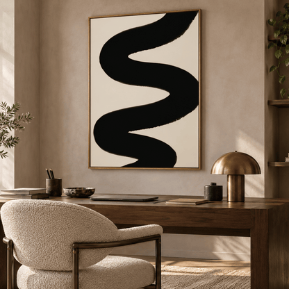 Midnight Flow Abstract Canvas Print