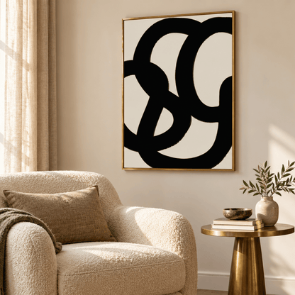 Interlocking Rhythm Abstract Canvas Print