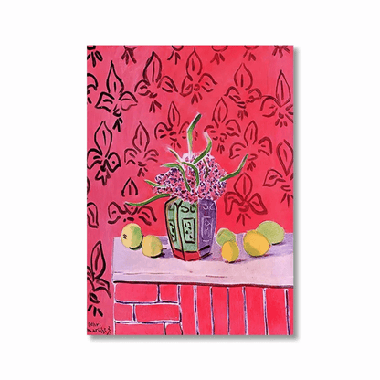 Lemons Against A Fleur-de-lis Background By Henri Matisse Canvas Print