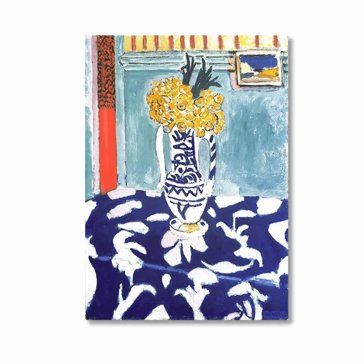 The Cuckoos Blue And Pink Carpet By Henri Matisse Canvas Print