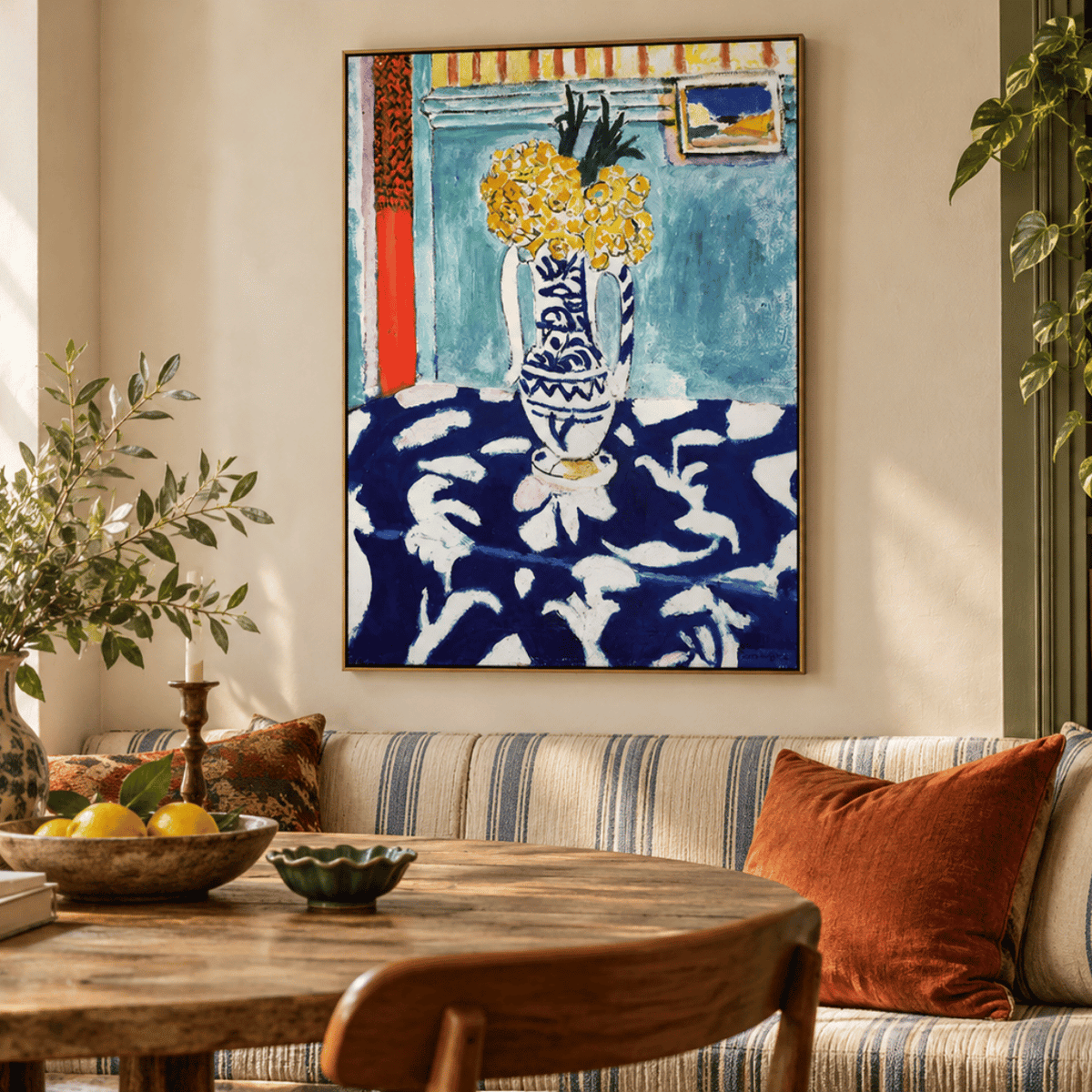 The Cuckoos Blue And Pink Carpet By Henri Matisse Canvas Print