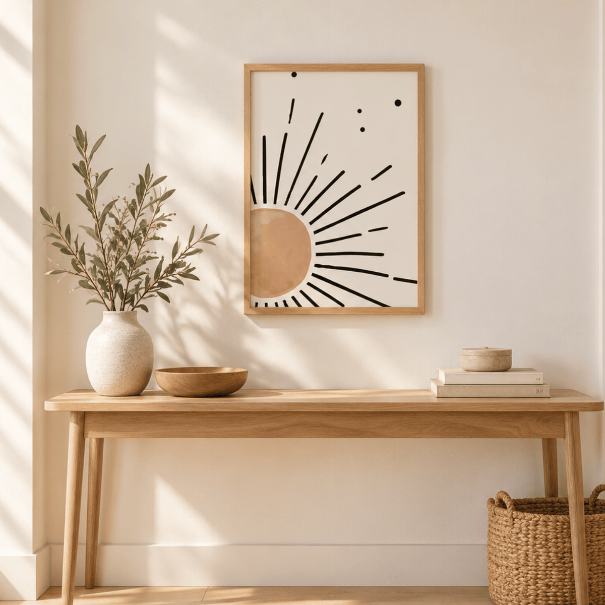 Radiant Terracotta Sun Canvas Print
