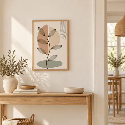 Linear Leaf Forms Canvas Print