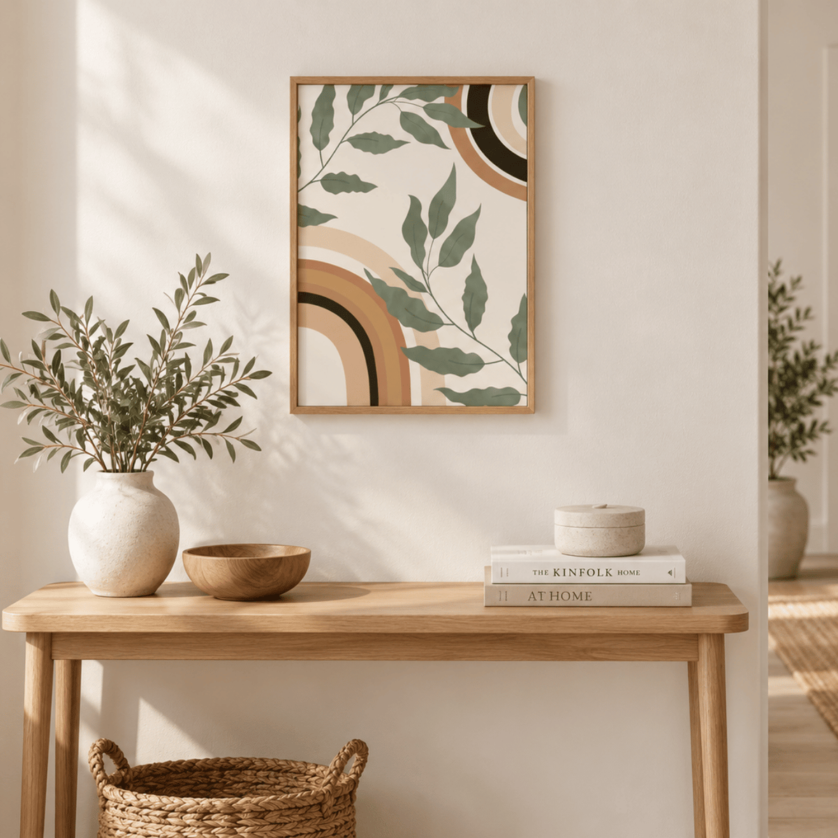 Sage Arc Botanical Canvas Print