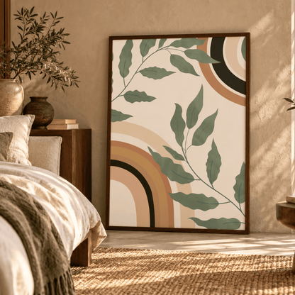 Sage Arc Botanical Canvas Print