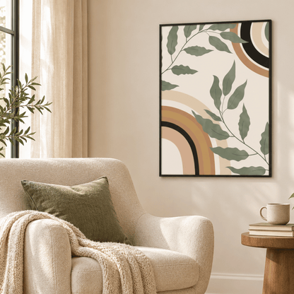 Sage Arc Botanical Canvas Print