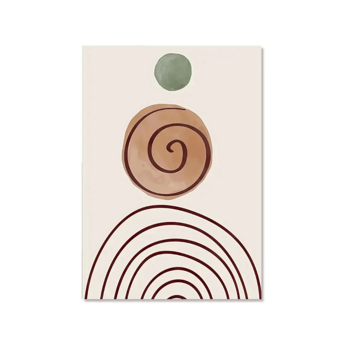 Terracotta Spiral Balance Canvas Print