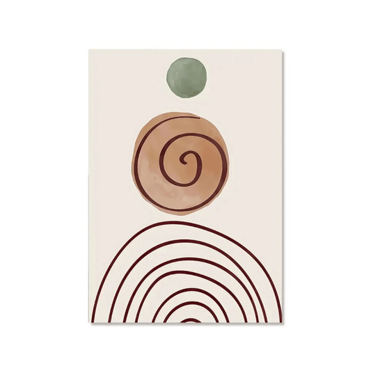 Terracotta Spiral Balance Canvas Print