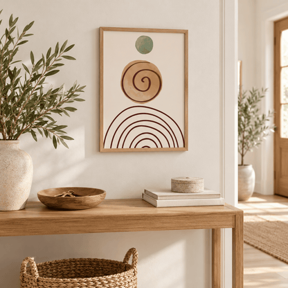 Terracotta Spiral Balance Canvas Print