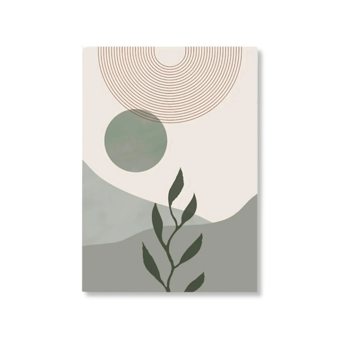 Sage Horizon Botanical Canvas Print