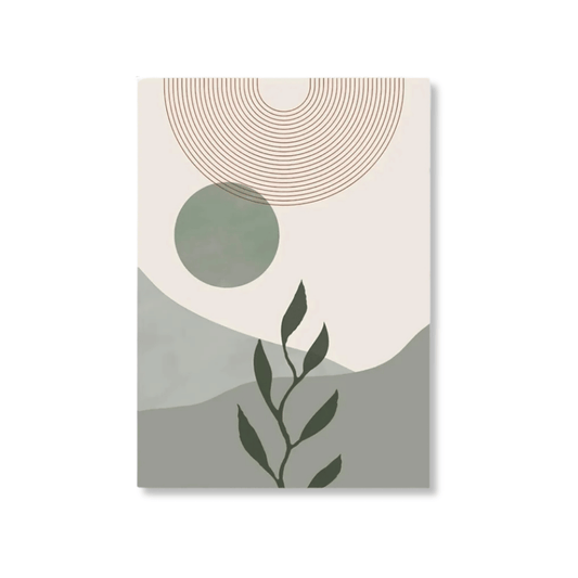 Sage Horizon Botanical Canvas Print