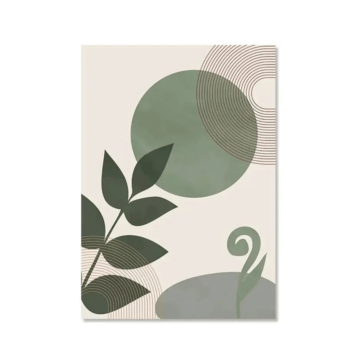 Sage Solstice Leaves Canvas Print