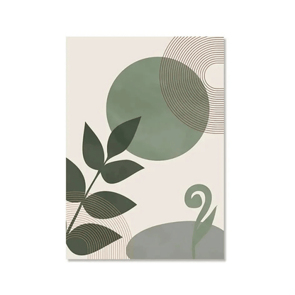 Sage Solstice Leaves Canvas Print