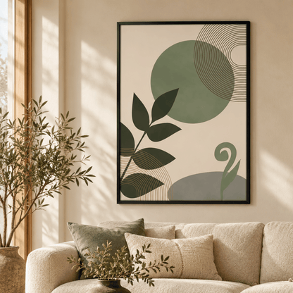 Sage Solstice Leaves Canvas Print