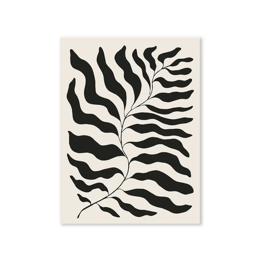 Ink Fern Flow Canvas Print