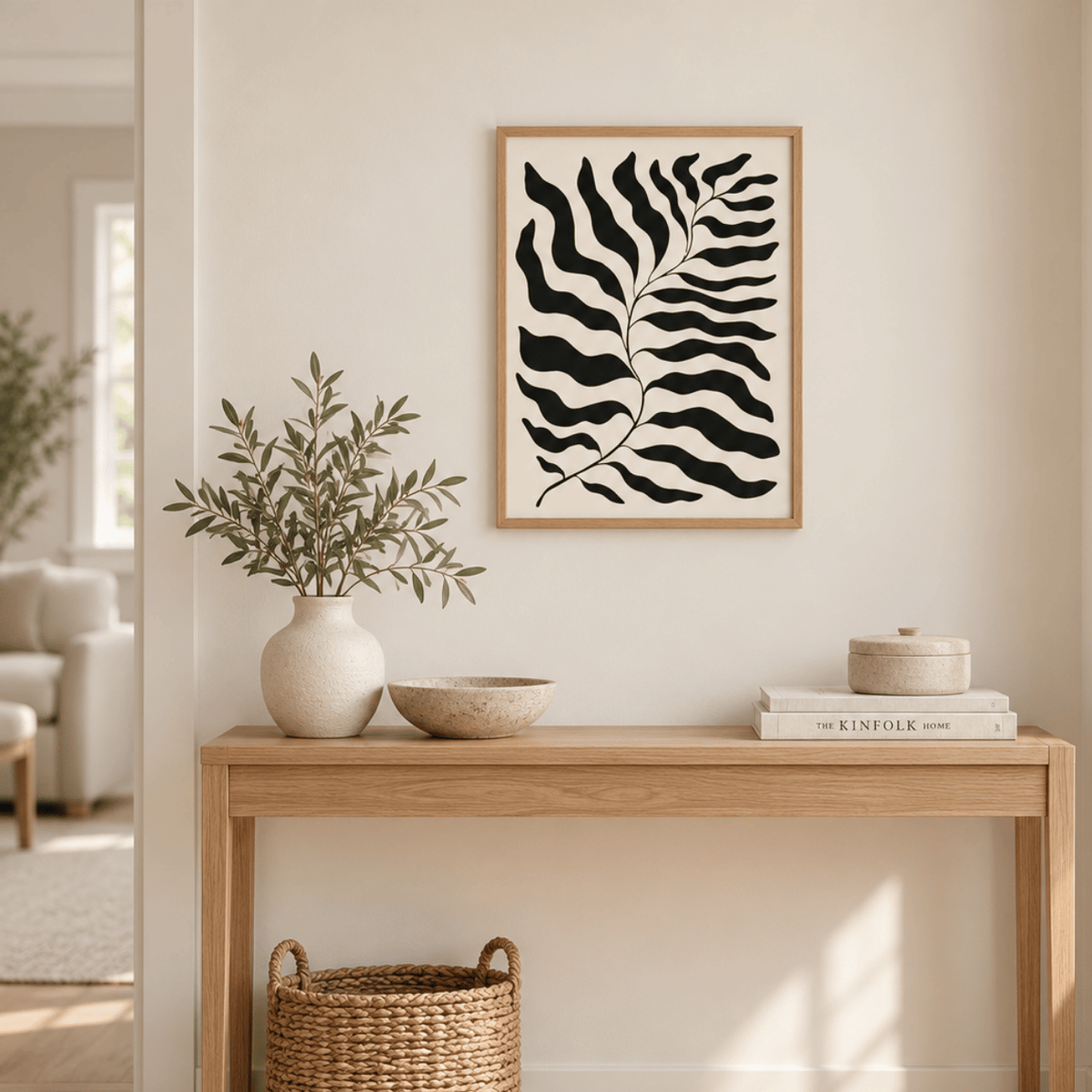Ink Fern Flow Canvas Print