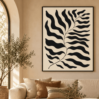 Ink Fern Flow Canvas Print