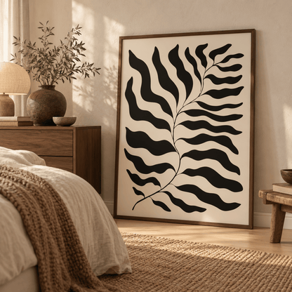 Ink Fern Flow Canvas Print