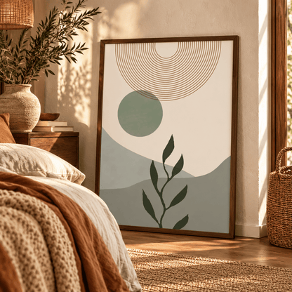 Sage Horizon Botanical Canvas Print