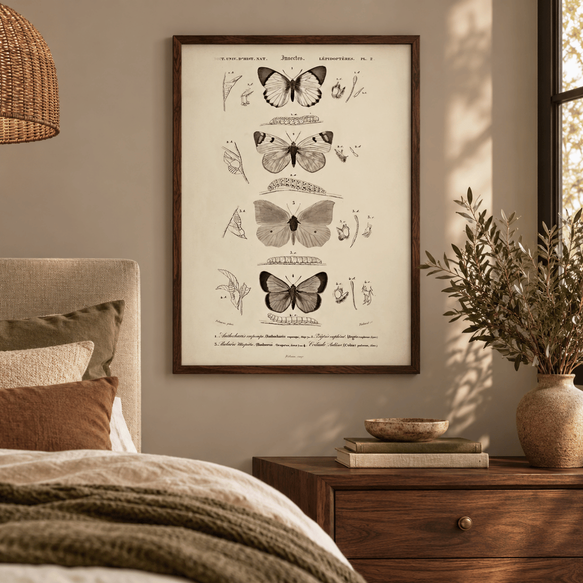 Vintage Butterfly Specimen Canvas Print