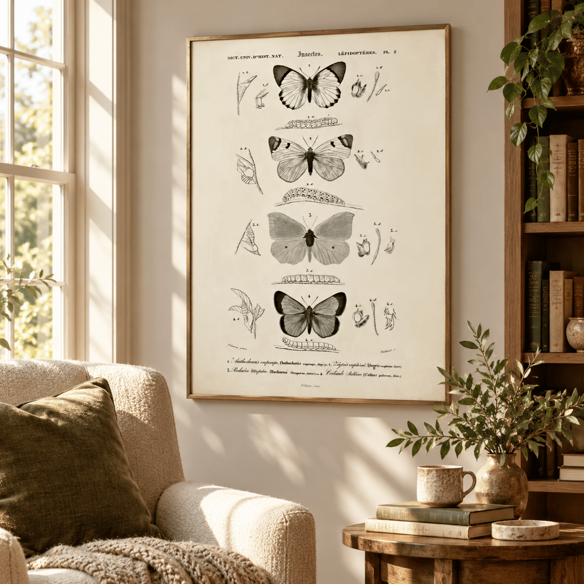 Vintage Butterfly Specimen Canvas Print