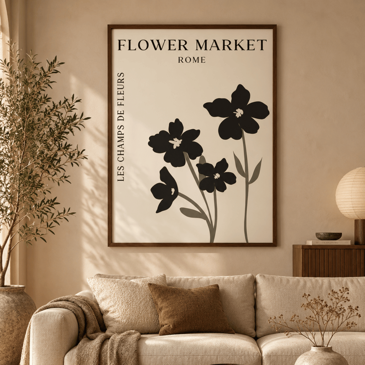 Rome Flower Market Canvas Print