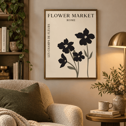 Rome Flower Market Canvas Print