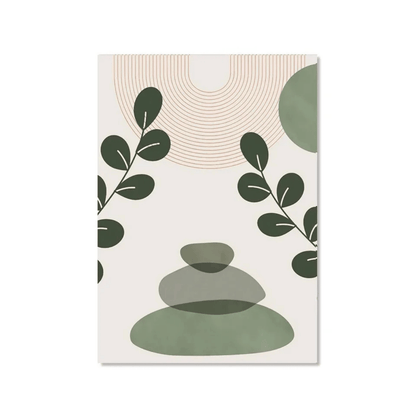 Sage Stone Balance Canvas Print