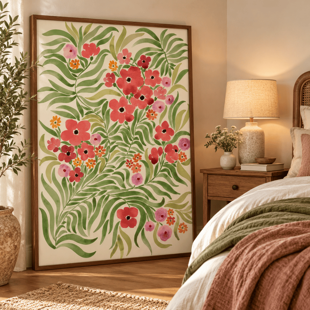 Coral Garden Flow Canvas Print