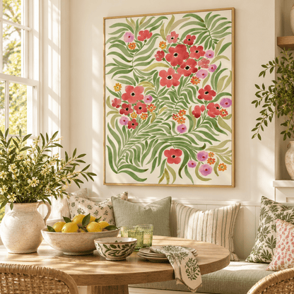 Coral Garden Flow Canvas Print