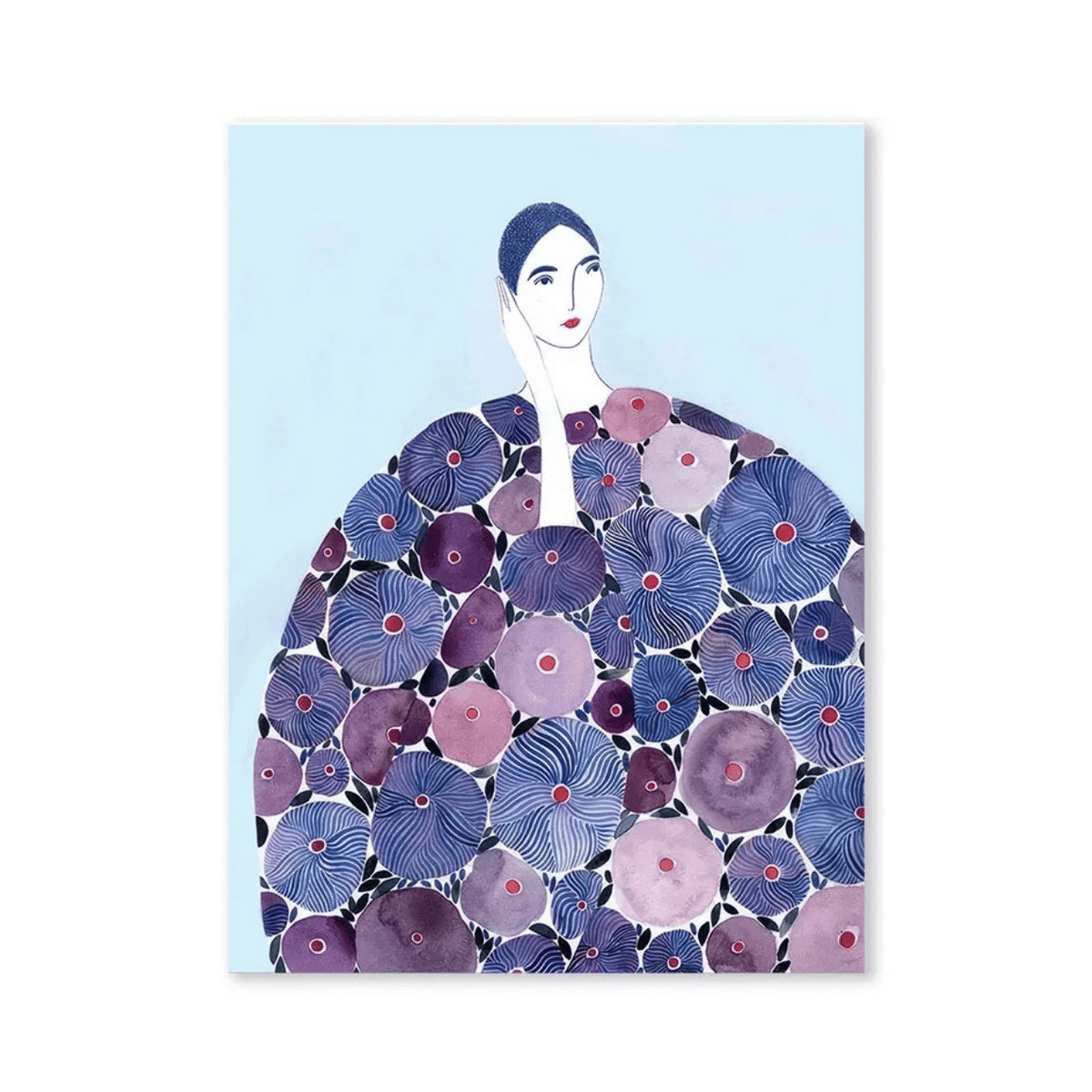 Blue Dahlia Couture Canvas Print