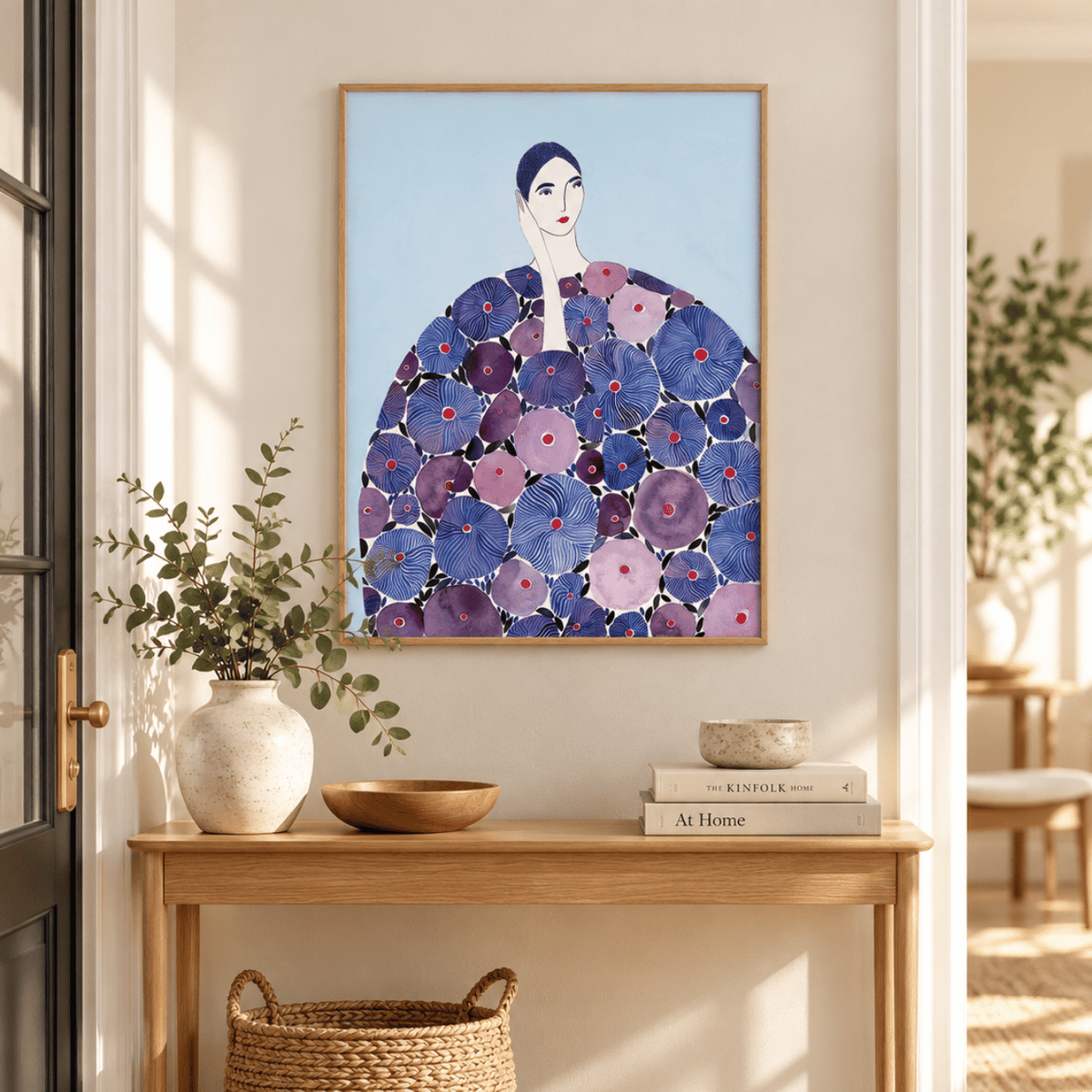 Blue Dahlia Couture Canvas Print
