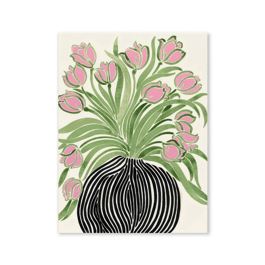 Pink Tulip Rhythm Canvas Print